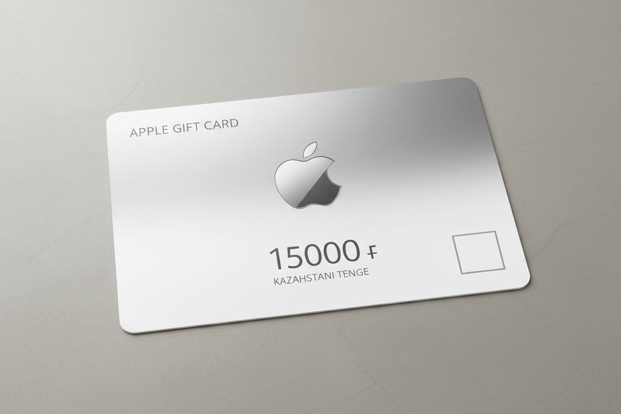 Дизайн подарочной карты Apple 15000 ₸